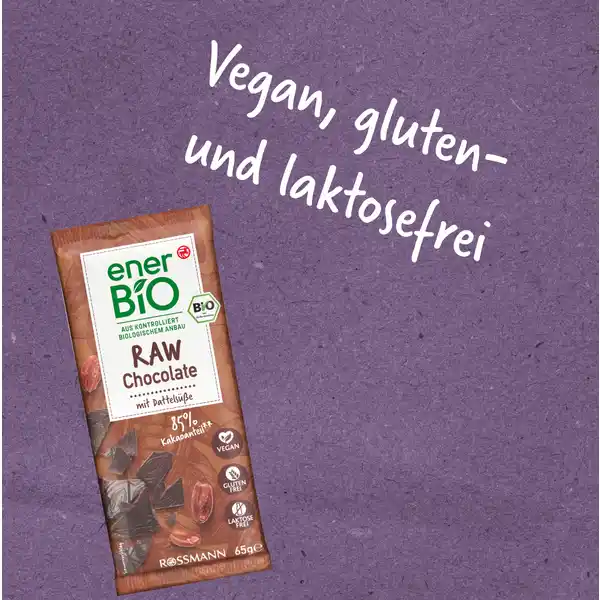 RAW Chocolate mit Dattelsüße 85% Kakaoanteil