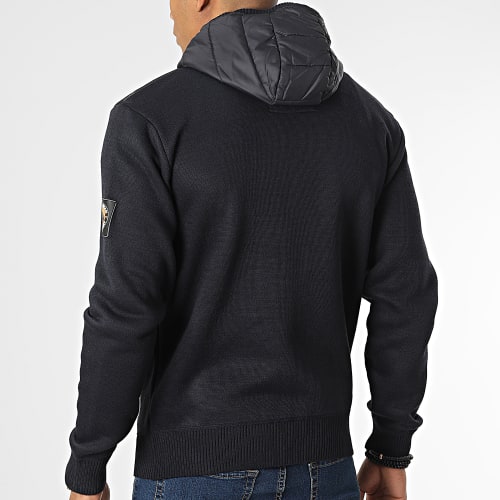 Veste Zippée Capuche Skying Bleu Marine