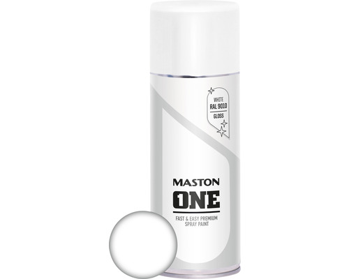 Maston ONE glanzend witte spuitverf 400 ml