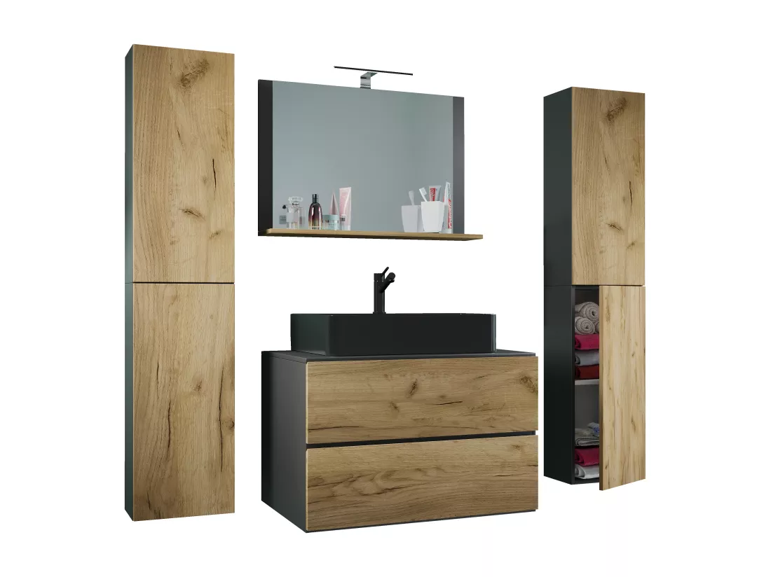 5 pcs. lavabo salle de bain 80 cmLendas XL