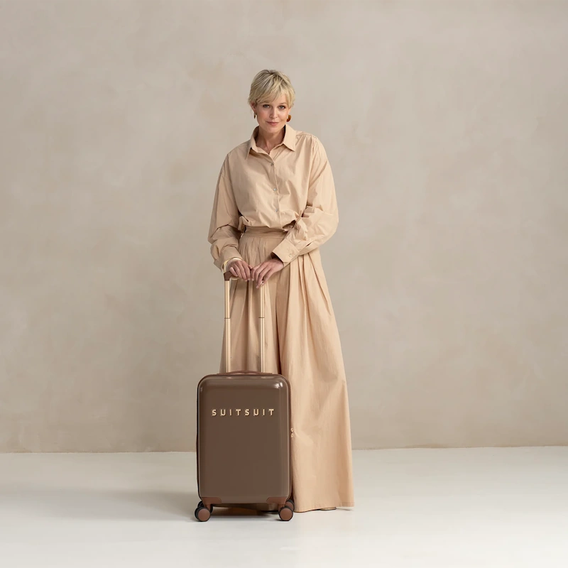 SUITSUIT Fab Seventies Handbagage Spinner 55 Cacao Brown