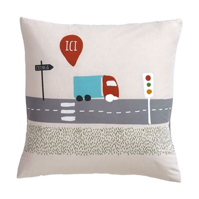 Linge de lit enfant motif circuit de voiture - BECQUET CRÉATION