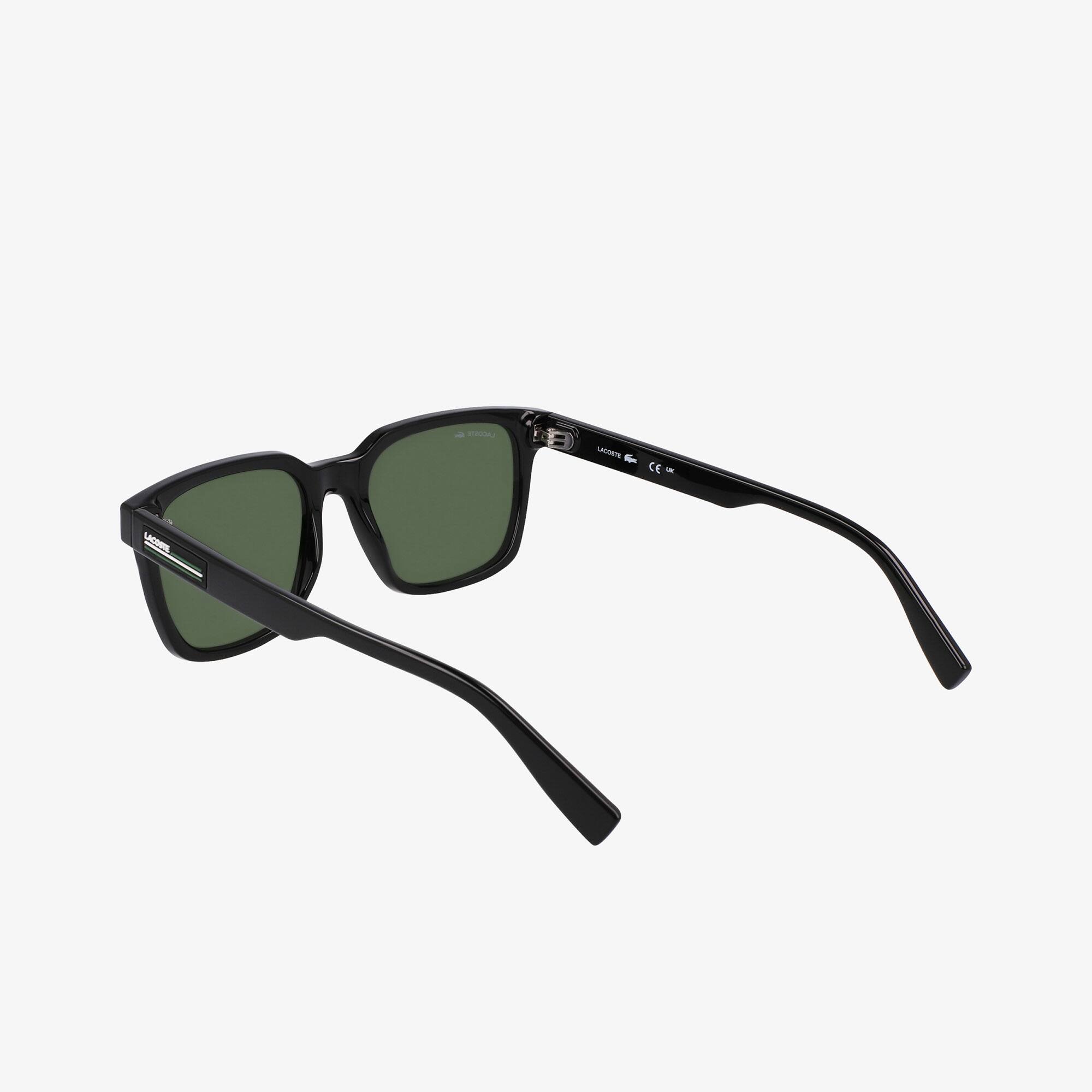 Rechteckige Rubbery Stripes Sonnenbrille Sonnenbrillen - Schwarz - Lacoste - Herren