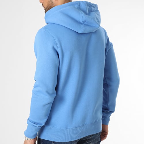 Sweat Capuche Tommy Logo 1599 Bleu Clair