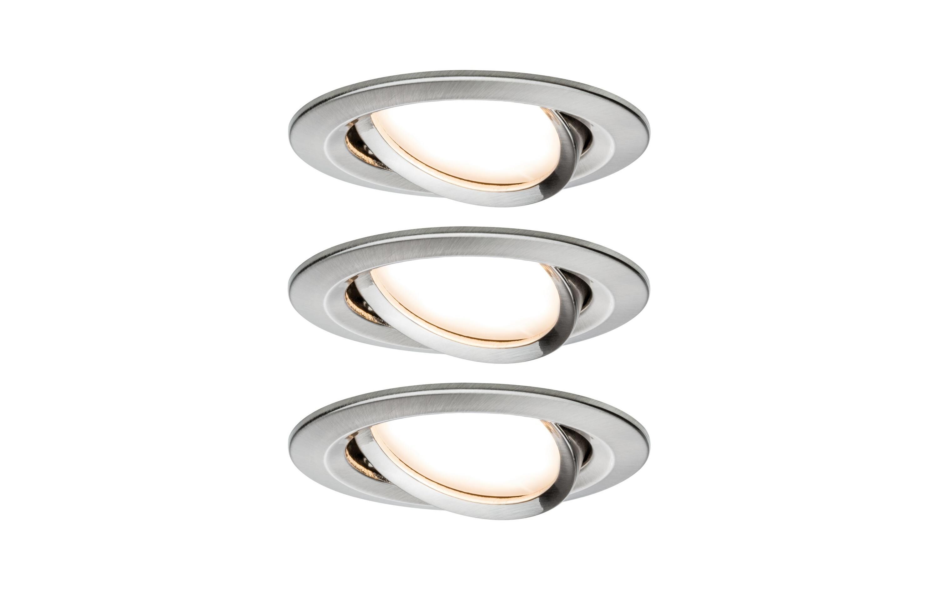 Einbauspot Nova Plus Coin Set, 3 x 6 W, 2700 K, EisenLED Einbauleuchte Basisset