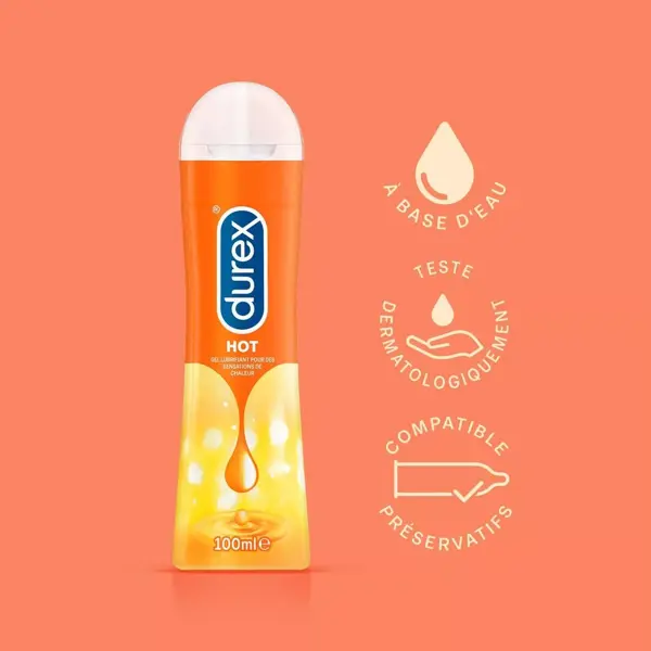Kit Durex com 2 géis lubrificantes íntimos + 1 gel estimulante com aquecimento 100ml + 1 gel íntimo Sensitive 50ml