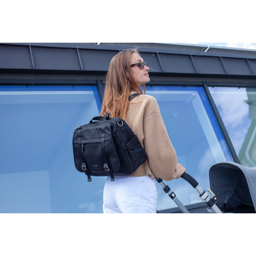 storksak Wickeltasche Blake Eco Black