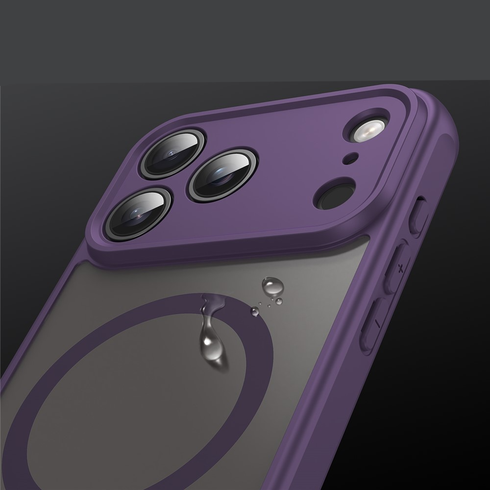 iPhone 17 Pro Max MagSafe Hybrid Hülle mit TPU Bumper   Kameraschutz - Violett (Matt)