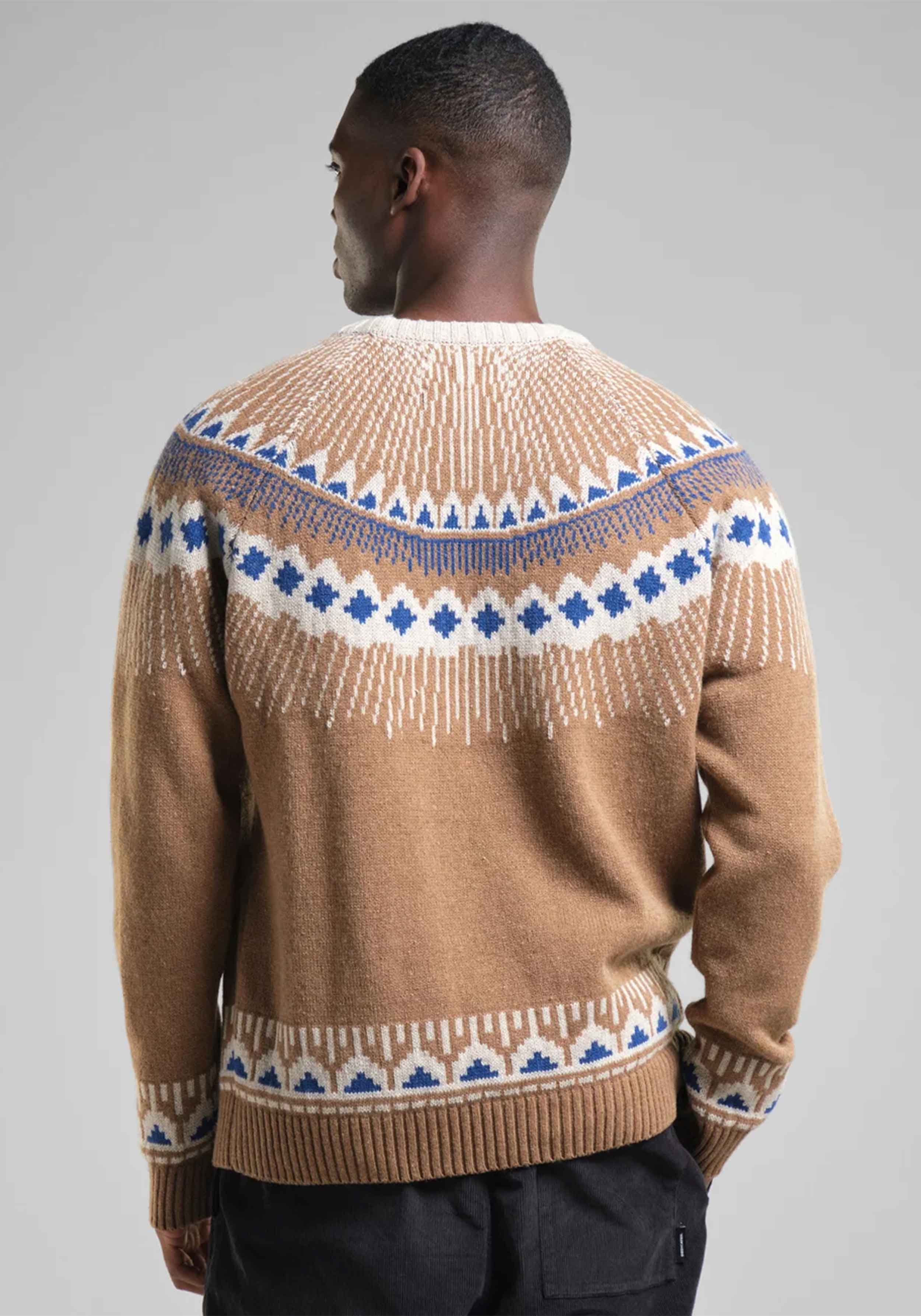 Dedicated Sweater Malung Fair Isle Camel Brown