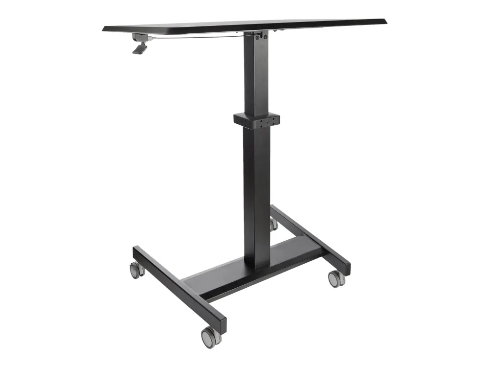 MOBILE STANDING DESK - PORTABLE SIT STAND ERGONOMIC ROLLING CART