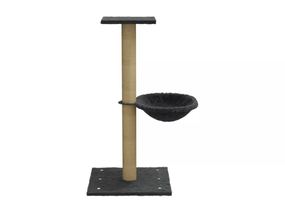 Arbre à chat avec griffoir en sisal Gris foncé 74 cm