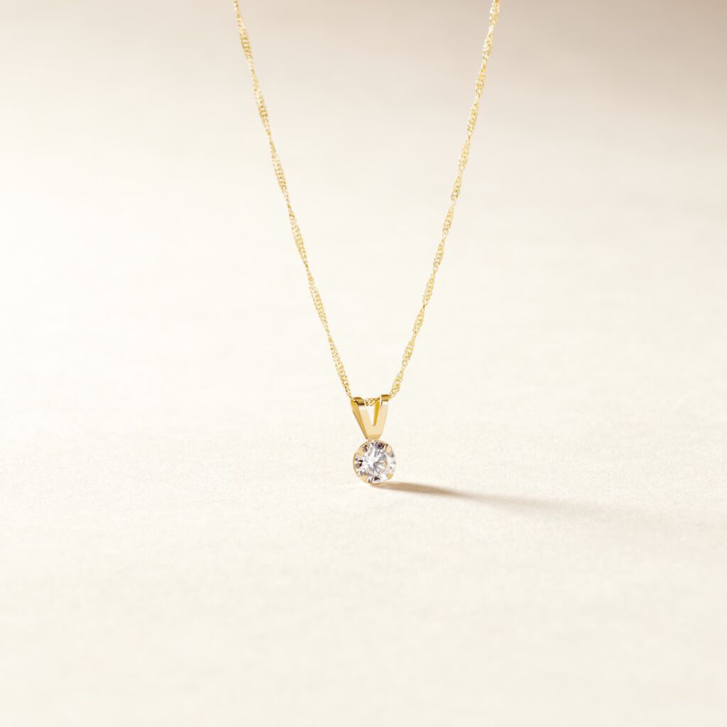 Pendentif Mabila Or Jaune Oxyde De Zirconium
