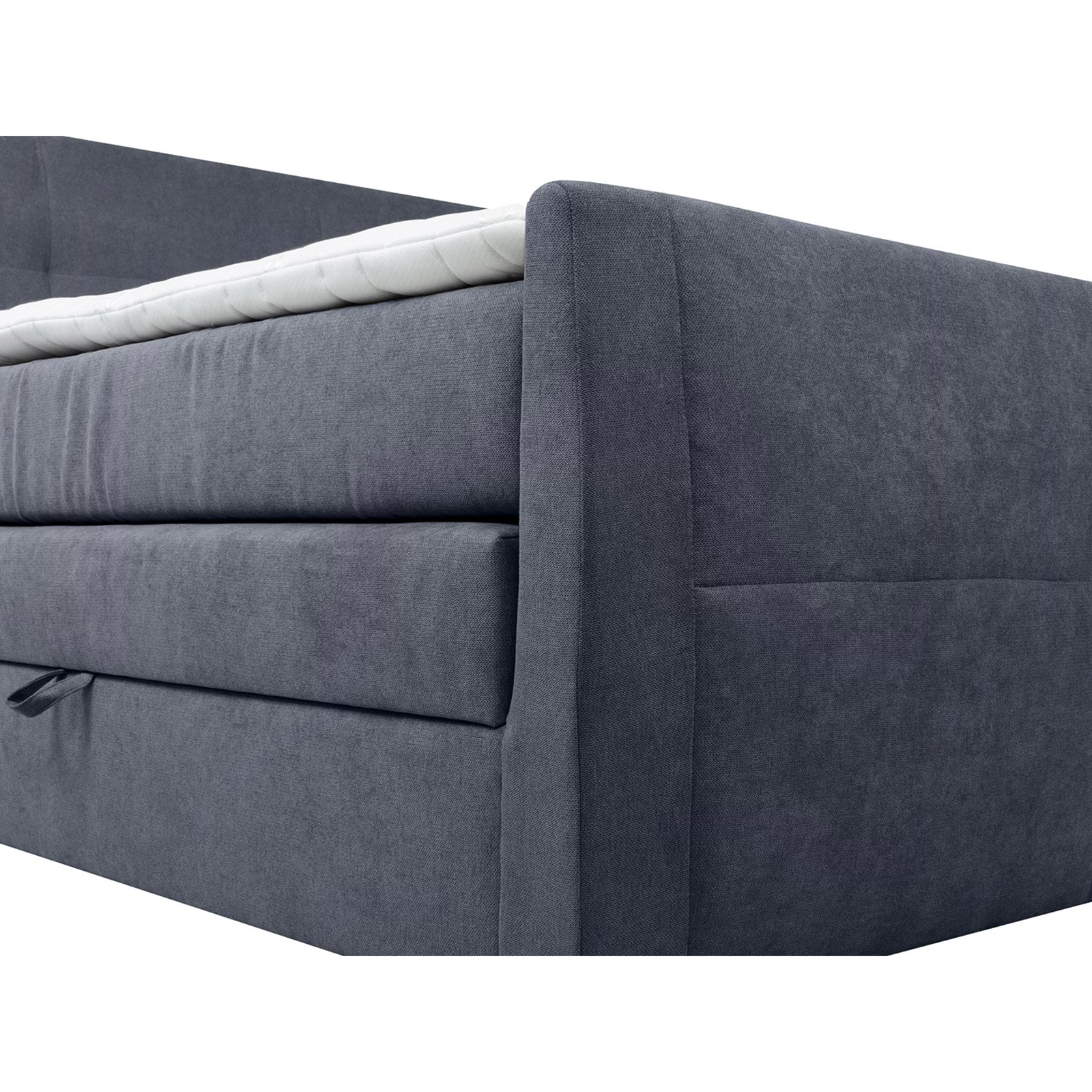 Boxspringbett - dunkelgrau - H3 - Bettkasten - 120x200 cm
