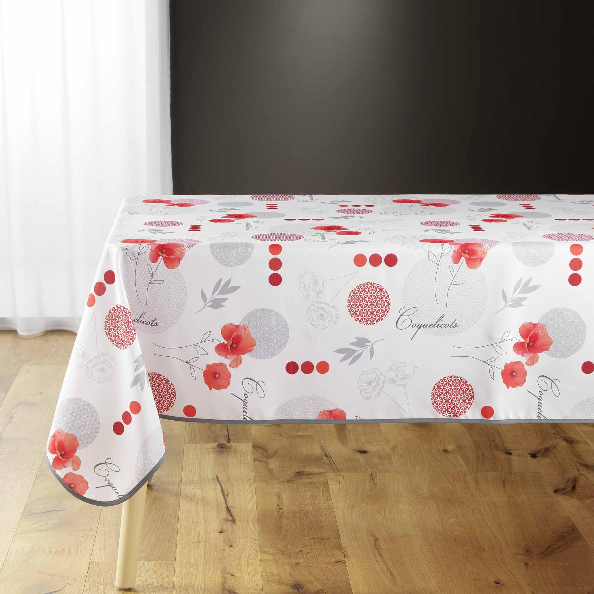 NAPPE RECTANGLE 150X240CM IMPRIME PAVOTINE