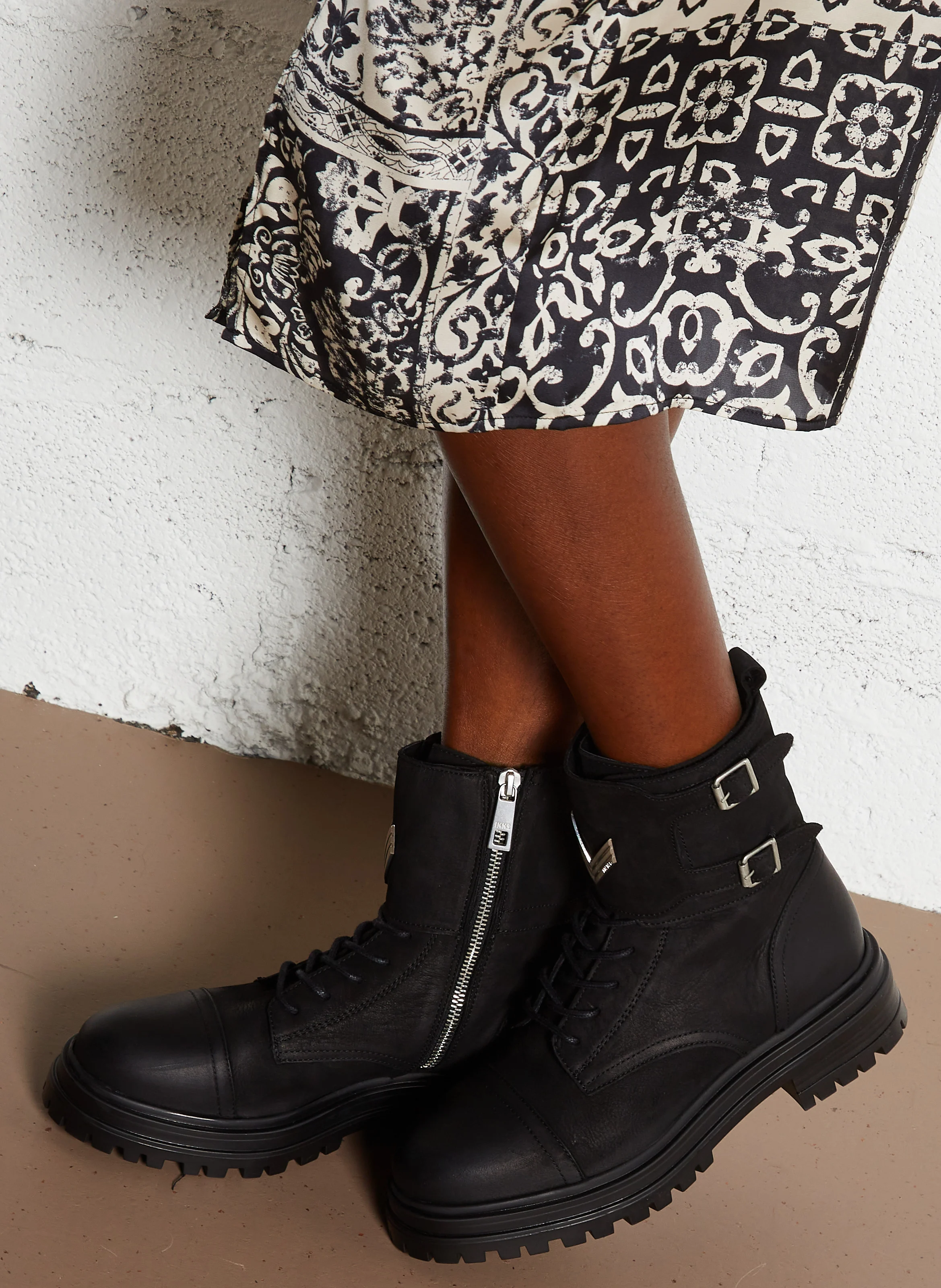 Bottines bi-matière | Noir