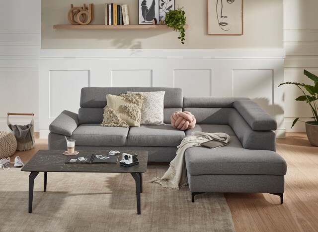Ecksofa LONIGO 247 x 196 cm grau