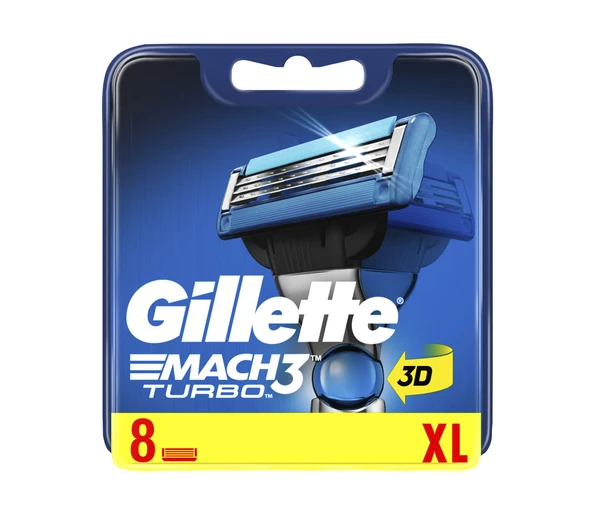 Gillette Mach3 Turbo 3D Rasierklingen 8 Stück