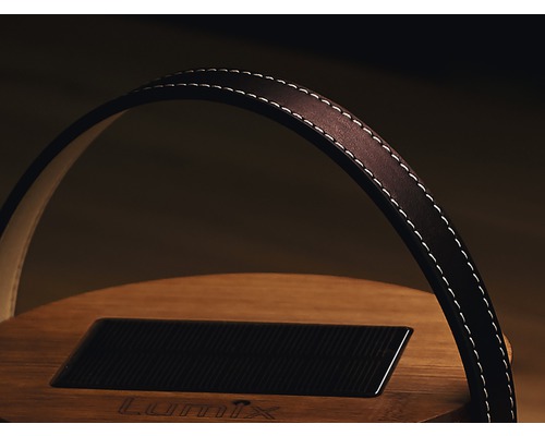 Decoratieve glazen lantaarn met licht, solarlantaarn voor binnen en buiten, Krinner Lumix L, 4 LED's, warm wit licht, inclusief dimmer.