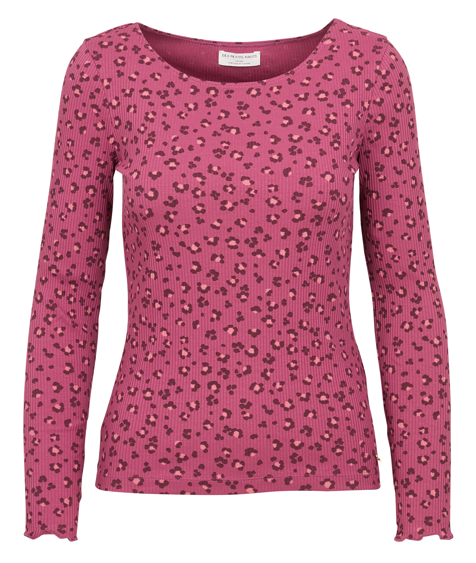HAILEY - Tee-shirt col rond en coton mélangé | Violet