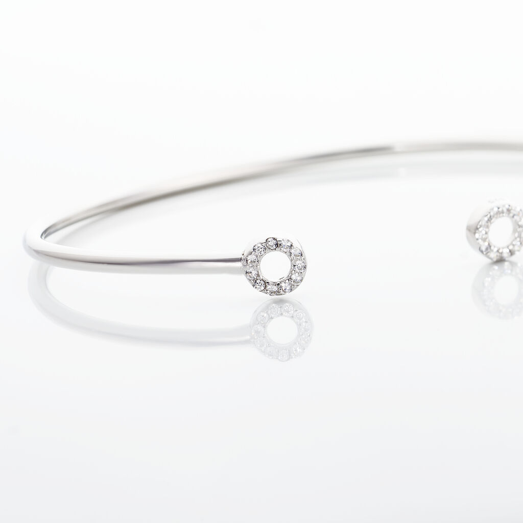 Bracelet Jonc Danae Argent Blanc Oxyde De Zirconium