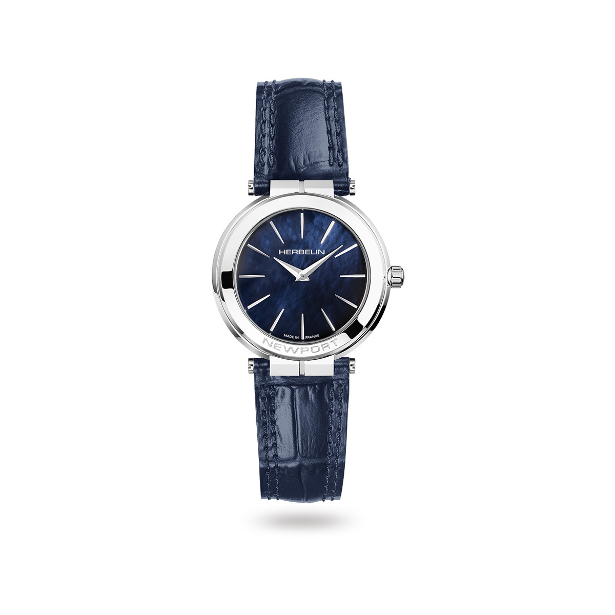 Montre Herbelin femme acier bracelet cuir bleu