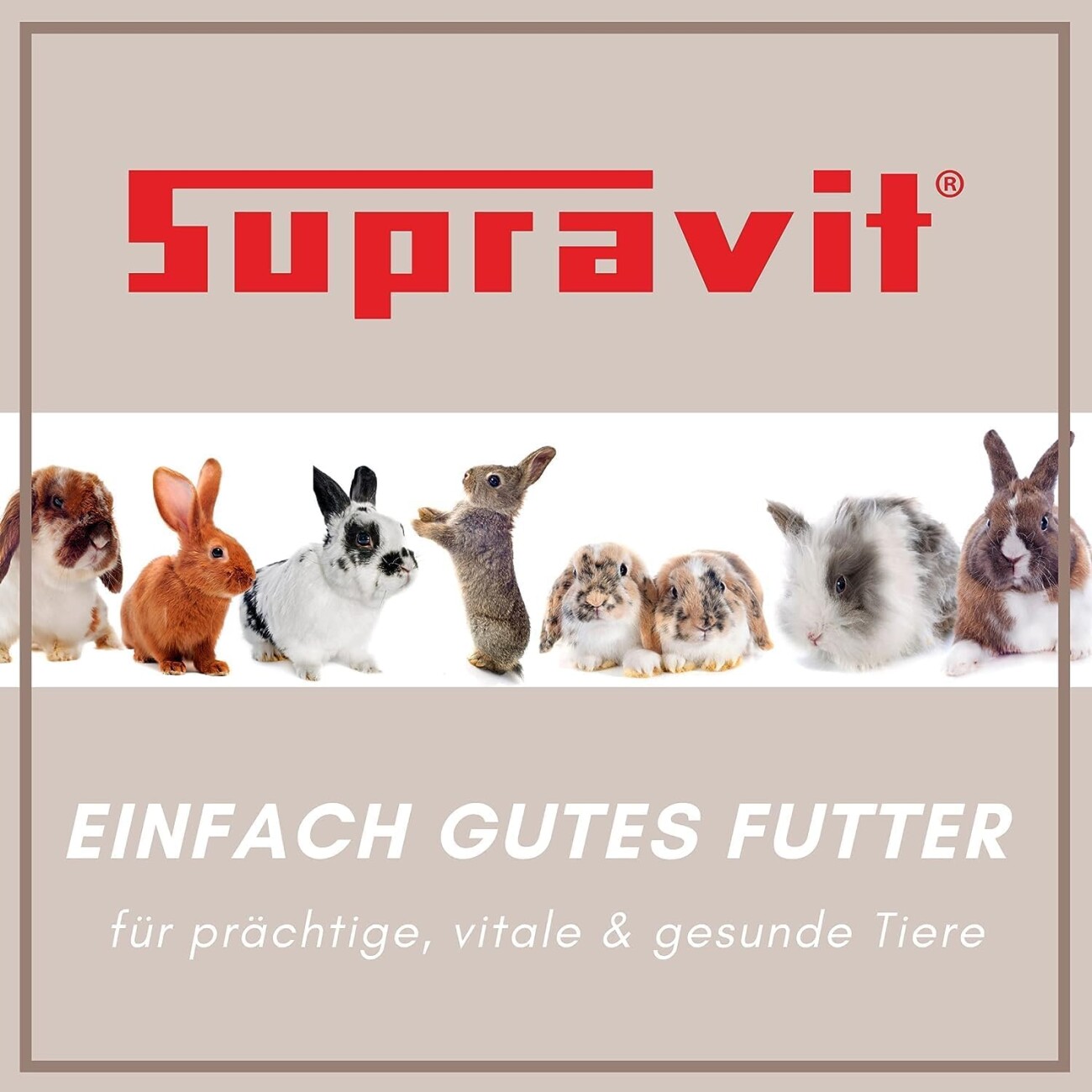 Supravit Hasen- & Kaninchenfutter - Alleinfutter für Zwergkaninchen, Kaninchen & Hasen 2,5 kg