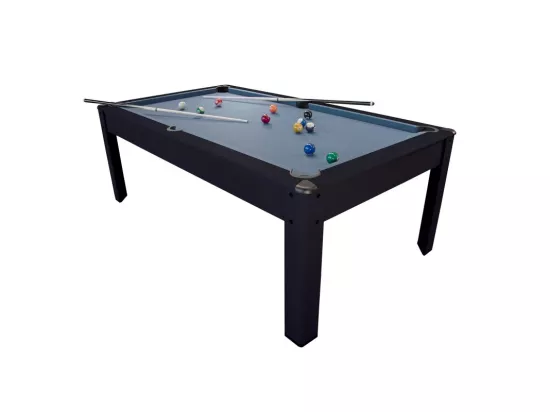 Billard Américain HARMONY 6Ft - 206,5 x 116,5 x 80 cm avec accessoires et plateau dînatoire - Couleur Noir