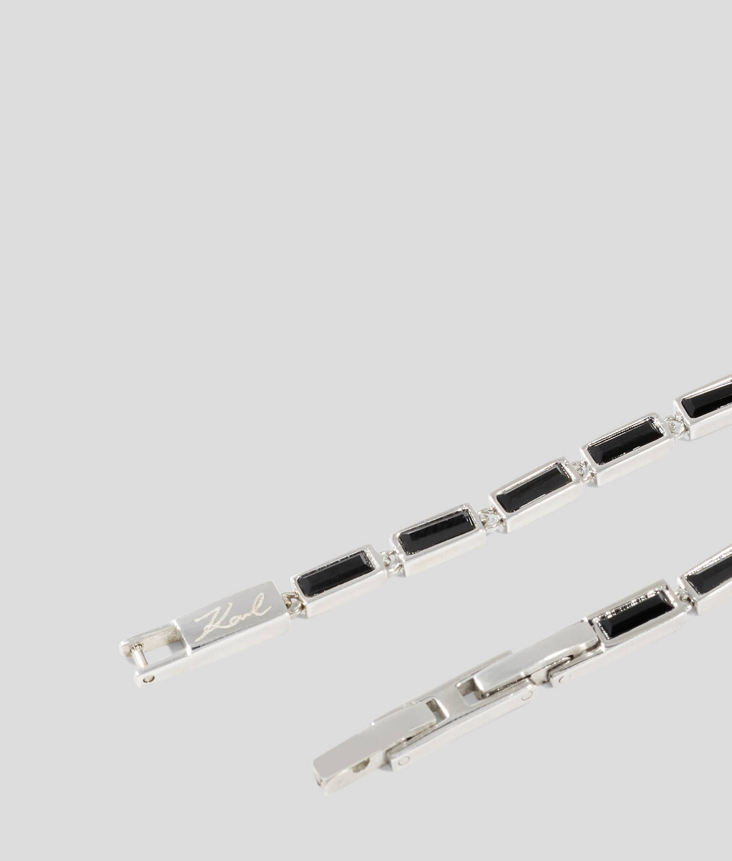 Bracelet à breloque en forme de cœur pavé - Argent
