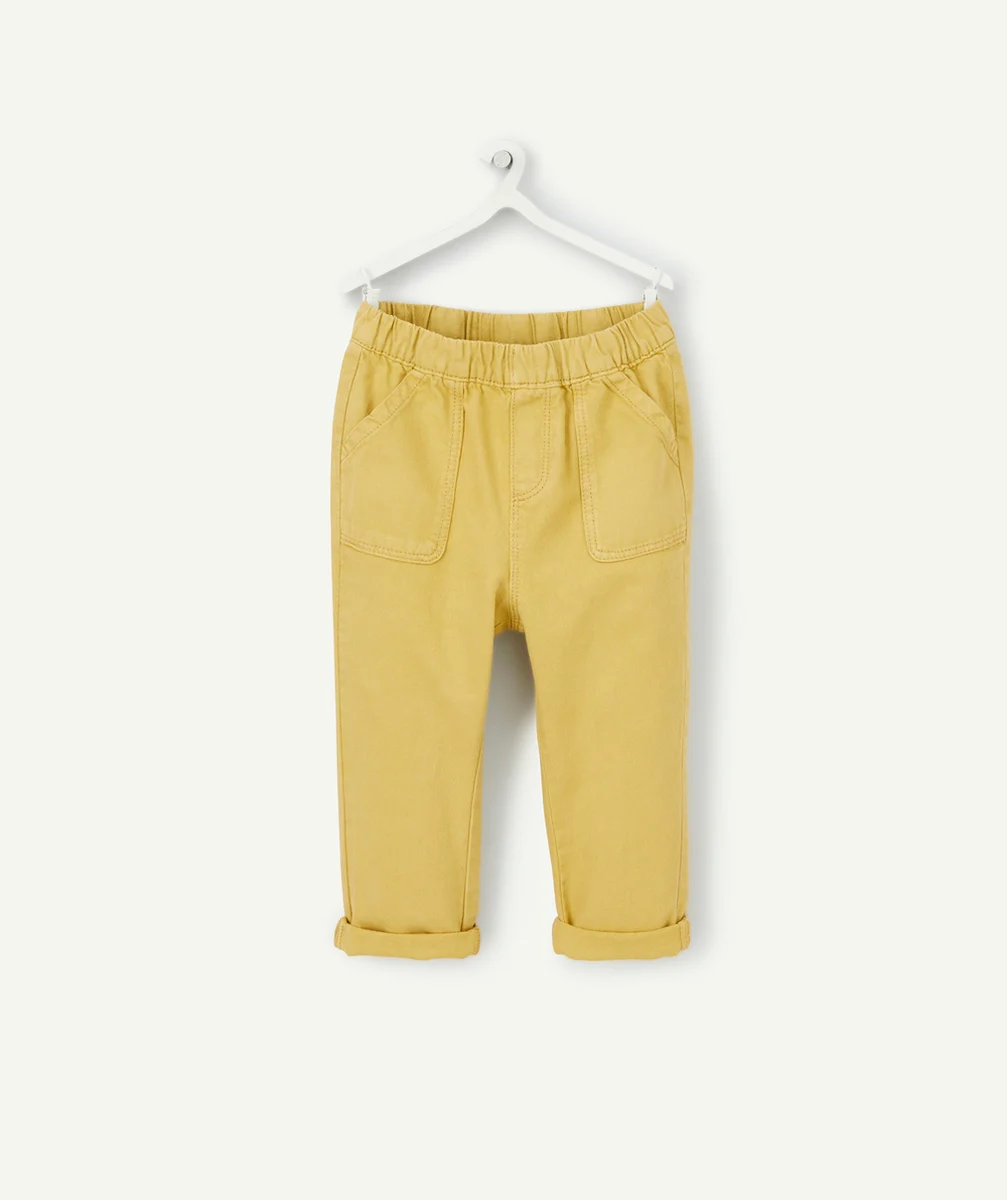 PANTALON DROIT BÉBÉ GARÇON EN DENIM JAUNE