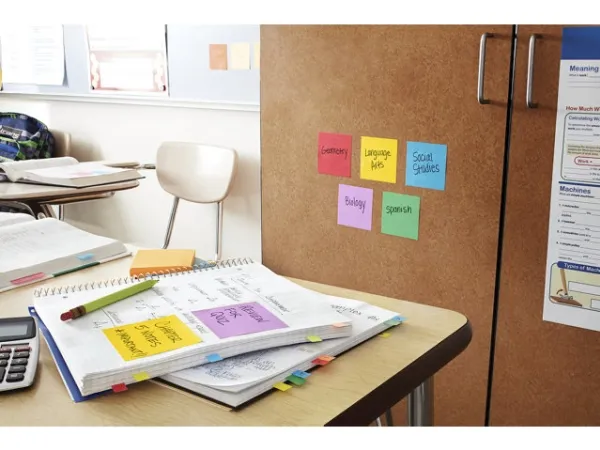 Post-it® Super Sticky Notes Playful 47,6 x 47,6 mm - (12 stk.)