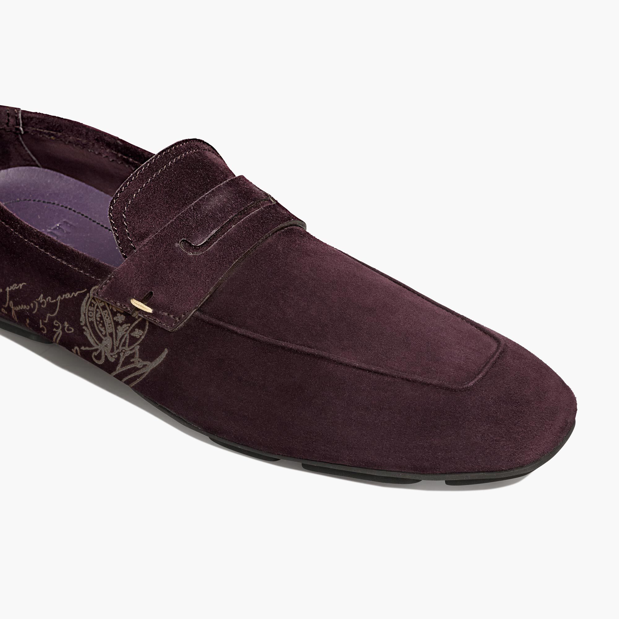Mocassin Lorenzo Drive En Cuir Camoscio Scritto