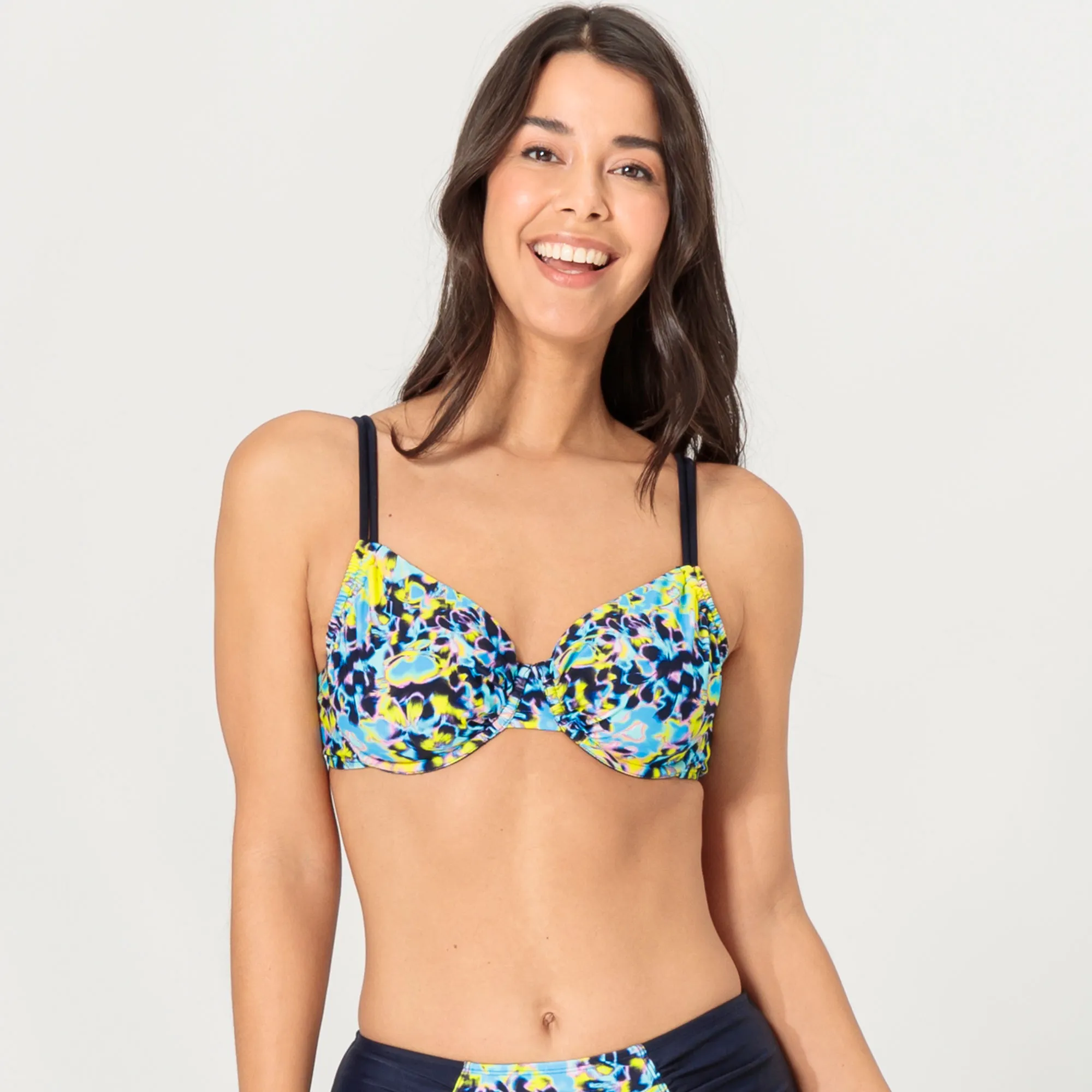 Damen-Bikini-Oberteil mit buntem Muster