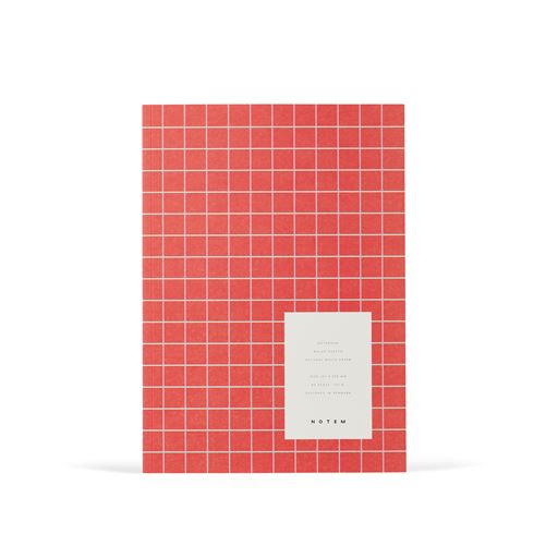 Vita Medium Notesbog, Orange Grid