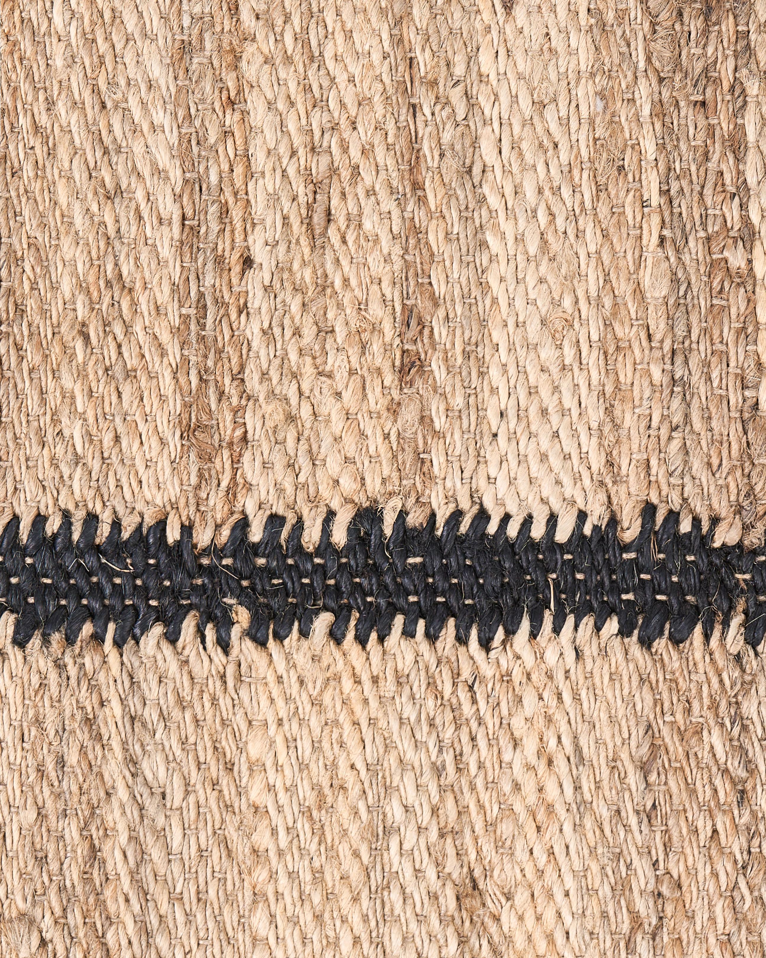 Vloerkleed GONDIA Zwart/beige 160 x 230 cm Jute