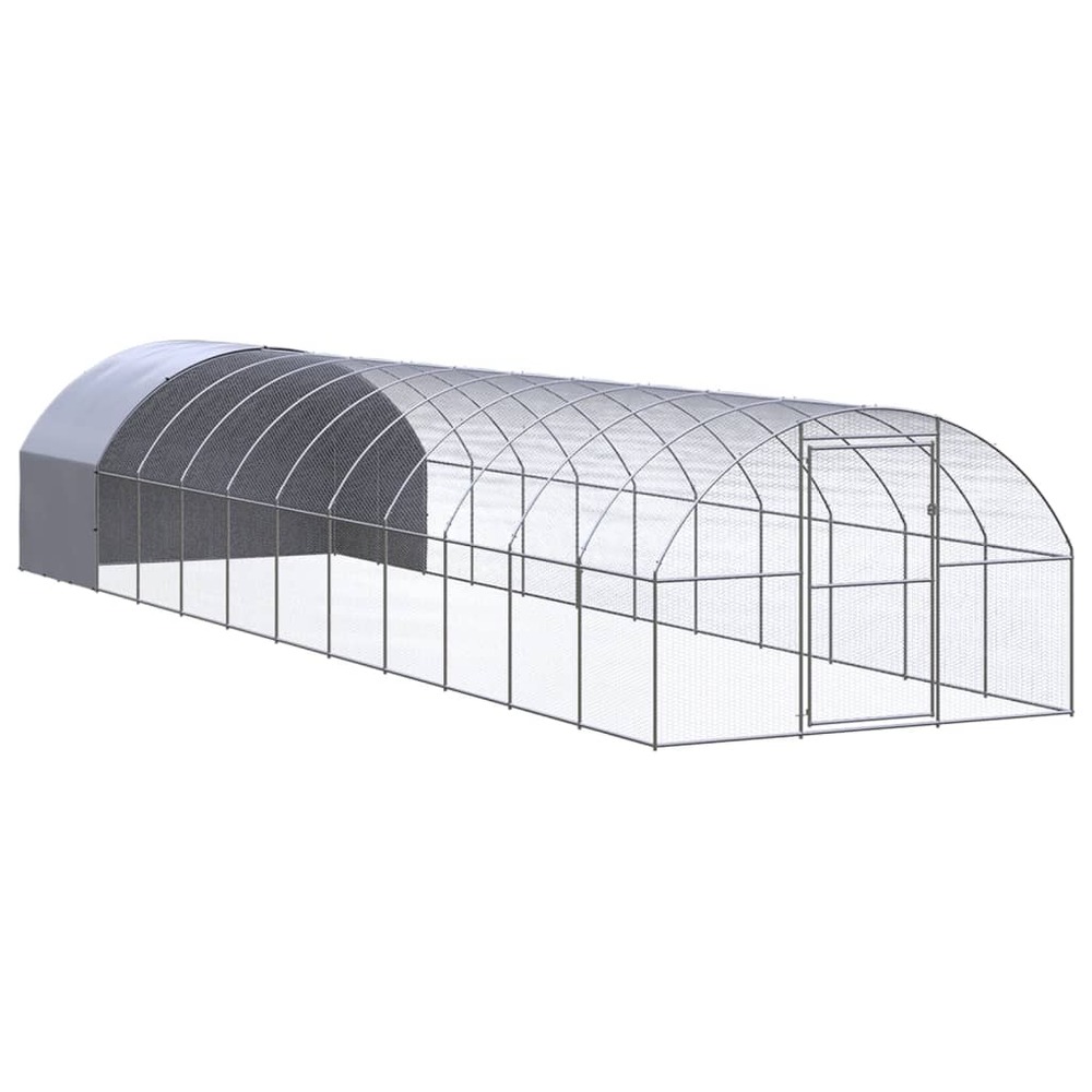 Poulailler d'extérieur 3x12x2 m acier galvanisé