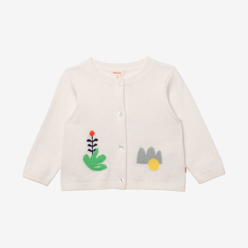 Cardigan bébé fille écru jacquard beige Catimini Beige