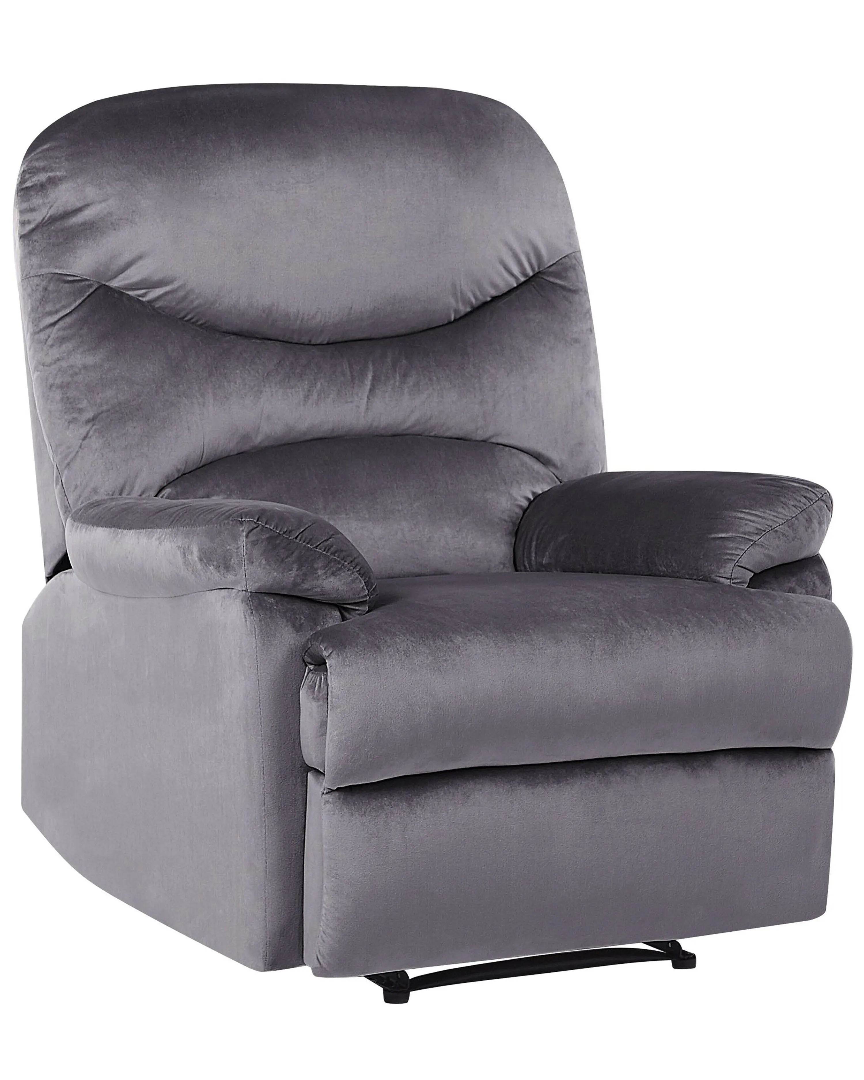 Relaxfauteuil ESLOV inclusief voetensteun Fluweel Grijs