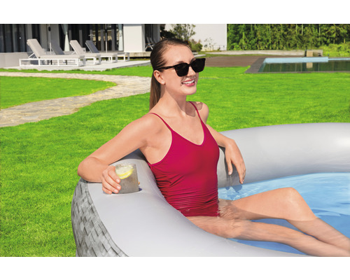 Familiezwembad Bestway® 213 x 206 x 53 cm Steenwand grijs