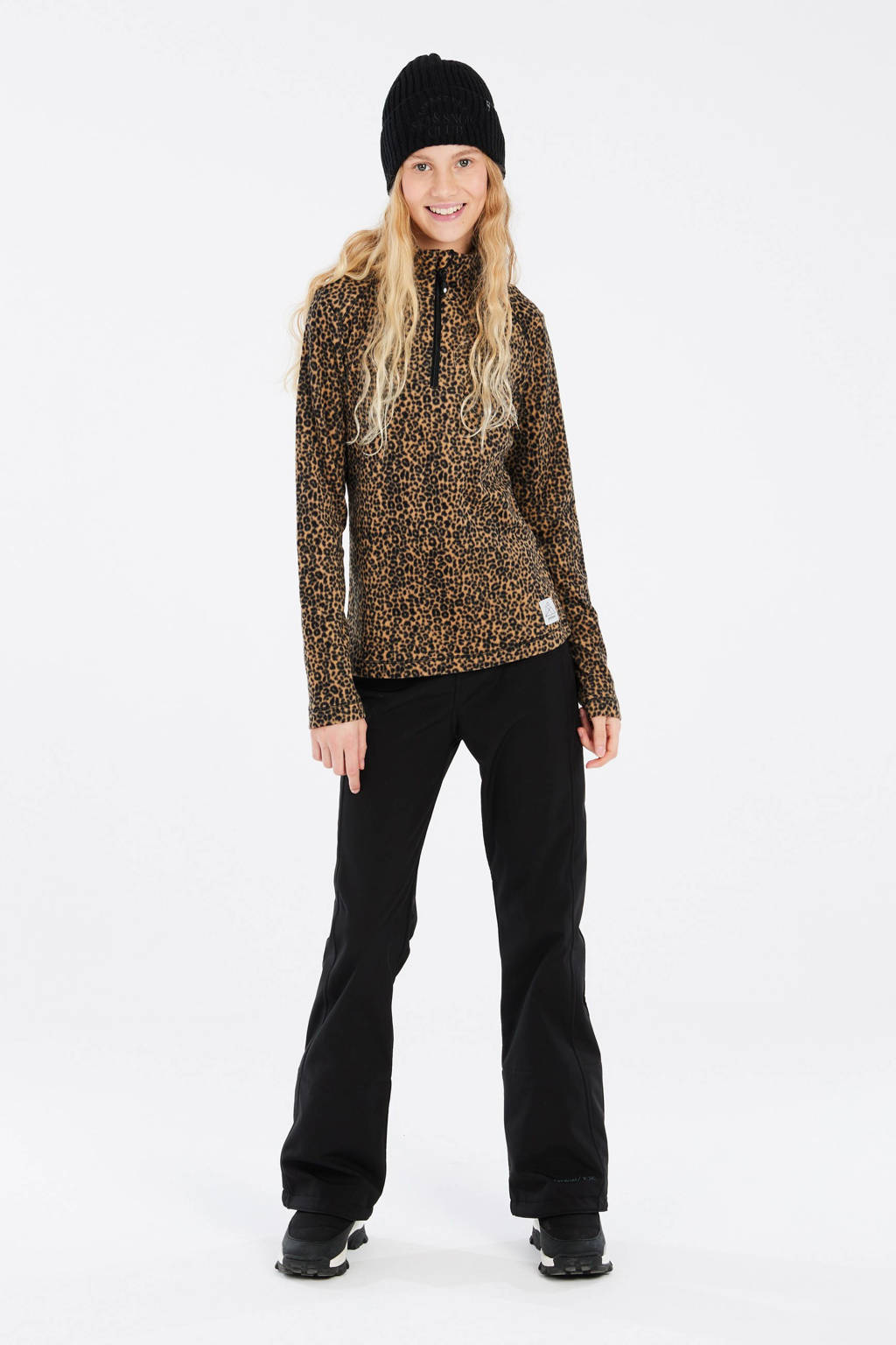 Protest skipully fleece PRTMISSY JR bruin/zwart