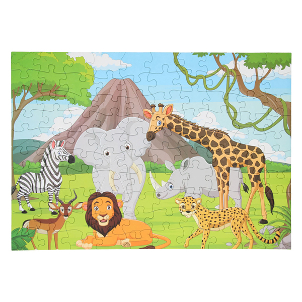 Vloerpuzzel Wilde Dieren, 100st.