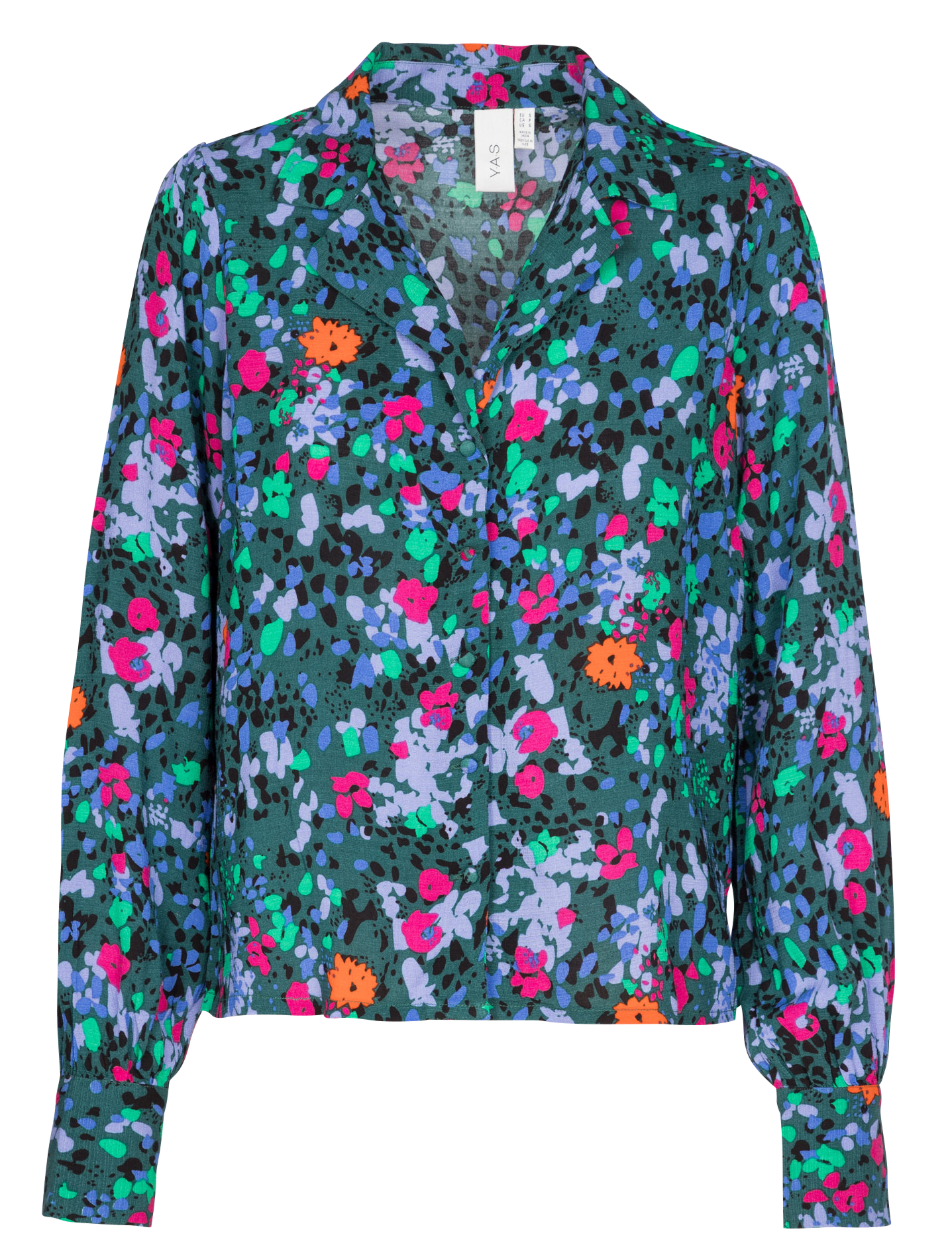 Chemise col classique à imprimé fleuri | Vert