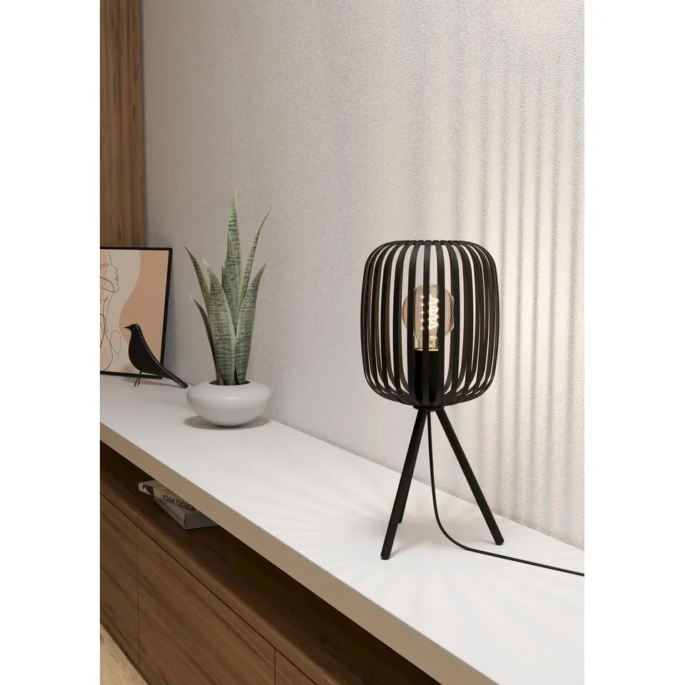 EGLO Romazzina Tafellamp - E27 - Ø 20 cm - Zwart