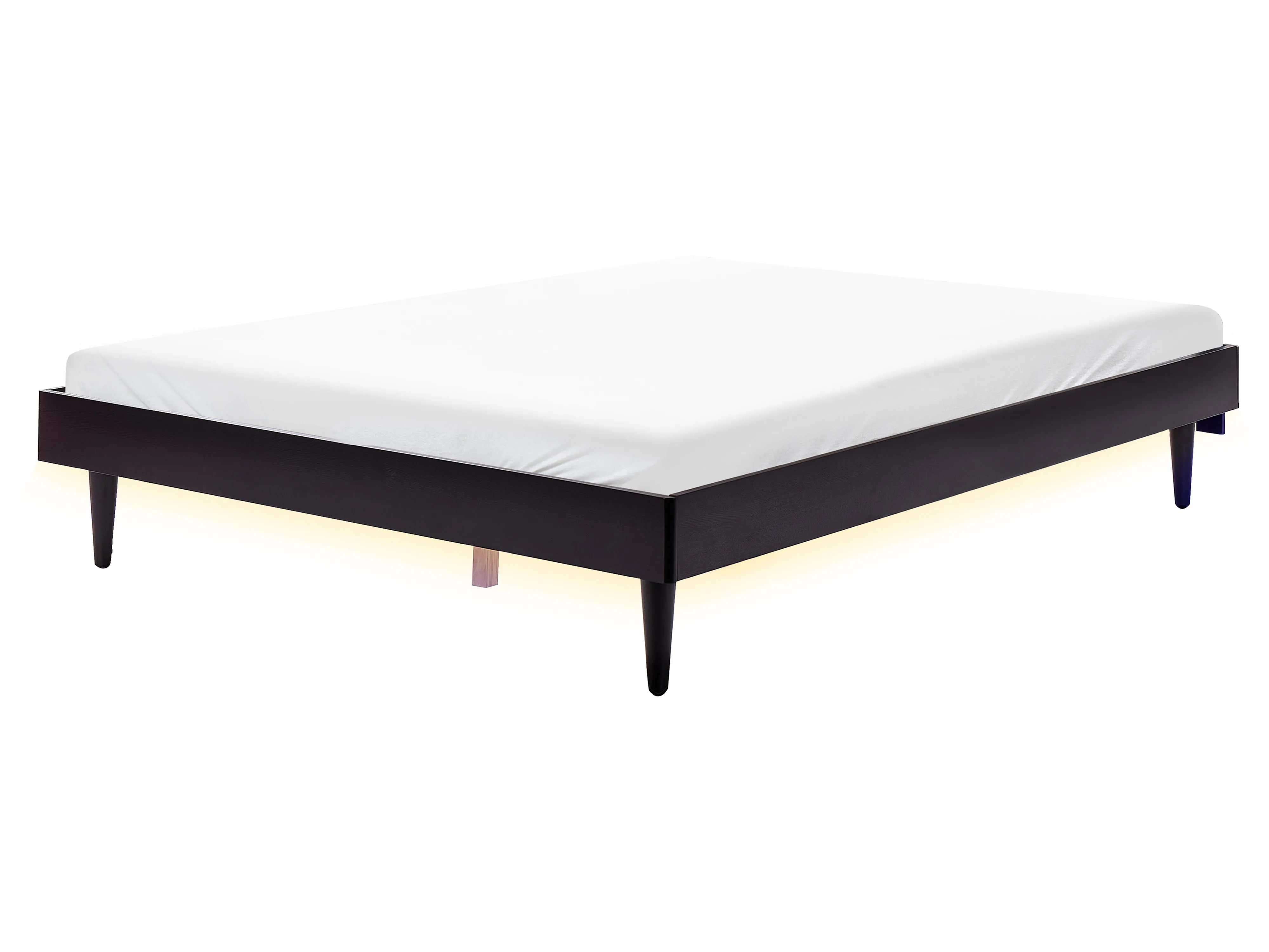 Bed met LED-verlichting TOUCY 160 x 200 cm Zwart