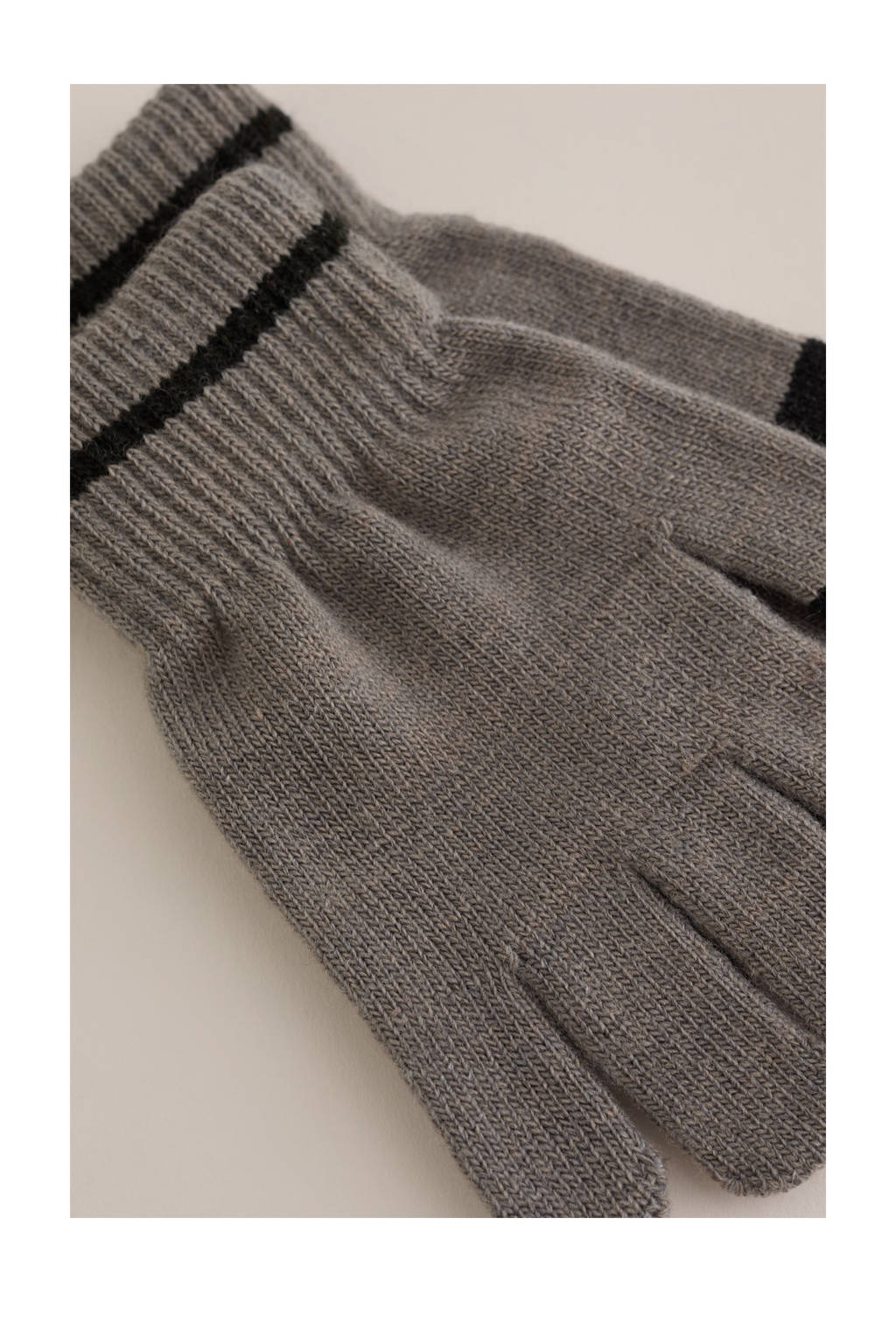 WE Fashion Handschoenen zwart/grijs
