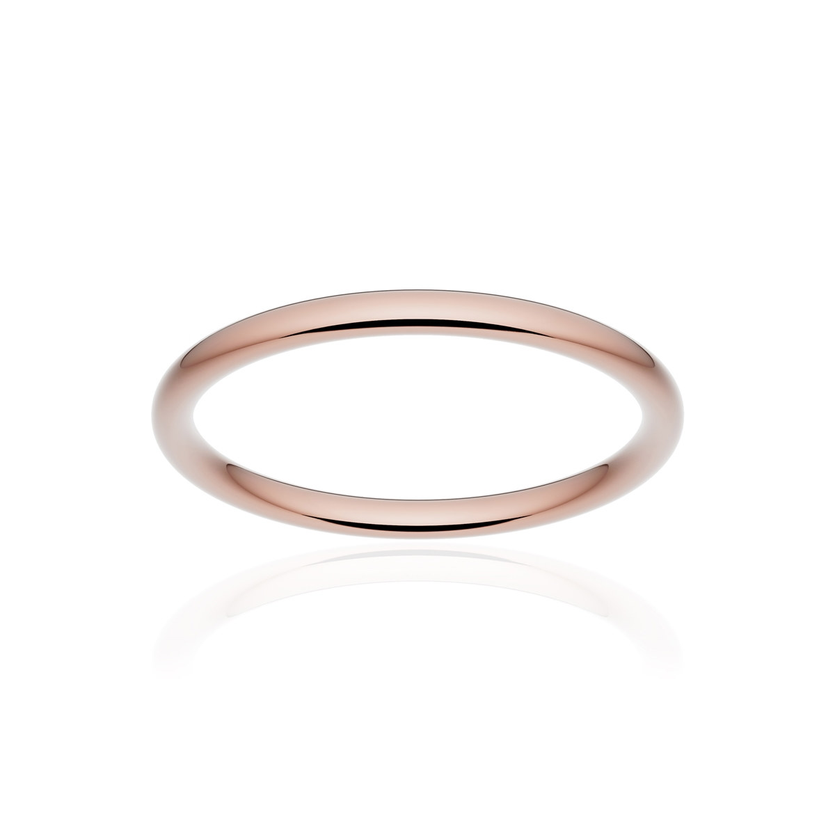 Alliance or 750 rose poli ruban confort 2mm