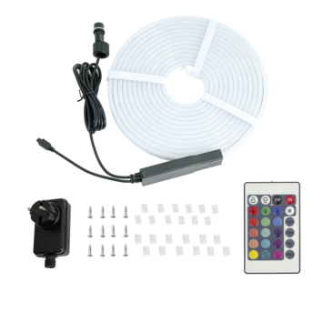 Handson Neon LED strip met RGB kleuren en warmwit IP44/IP65 5 meter incl. afstandsbediening