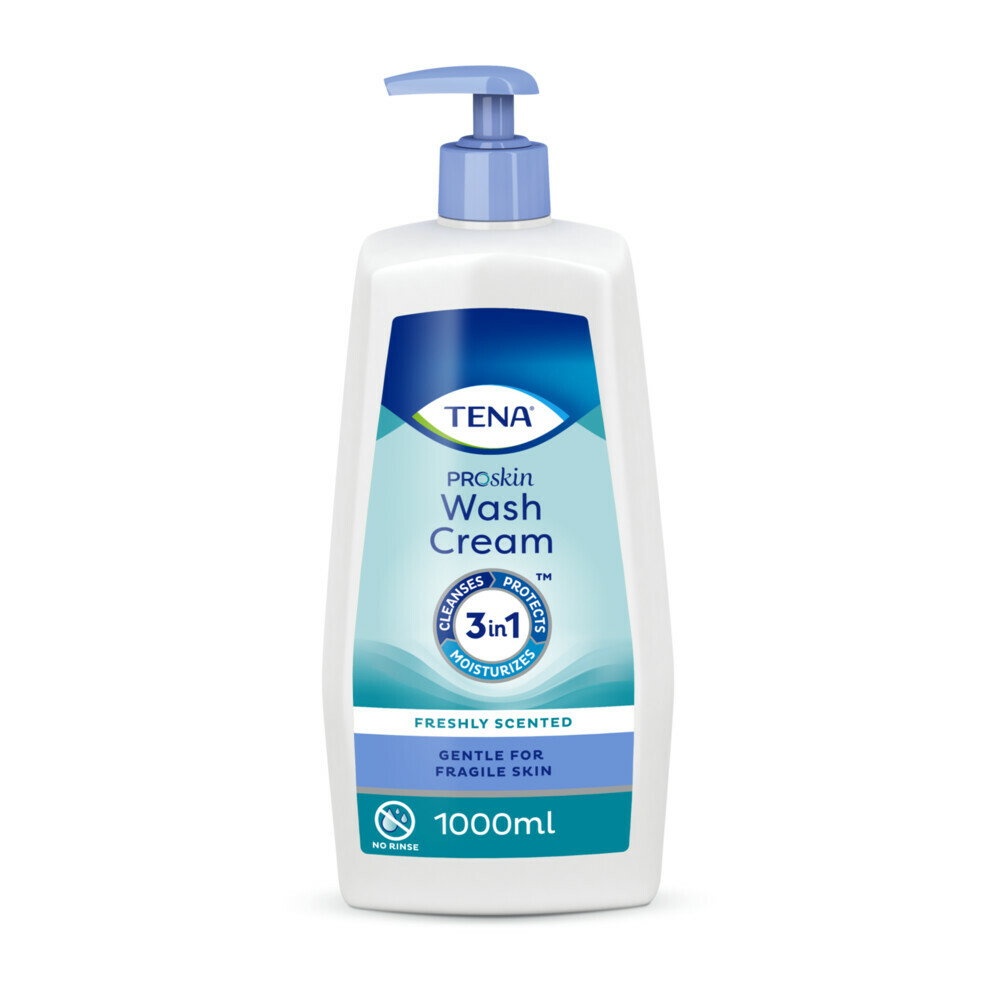 3x TENA Proskin Wash Cream Pompfles500 ml