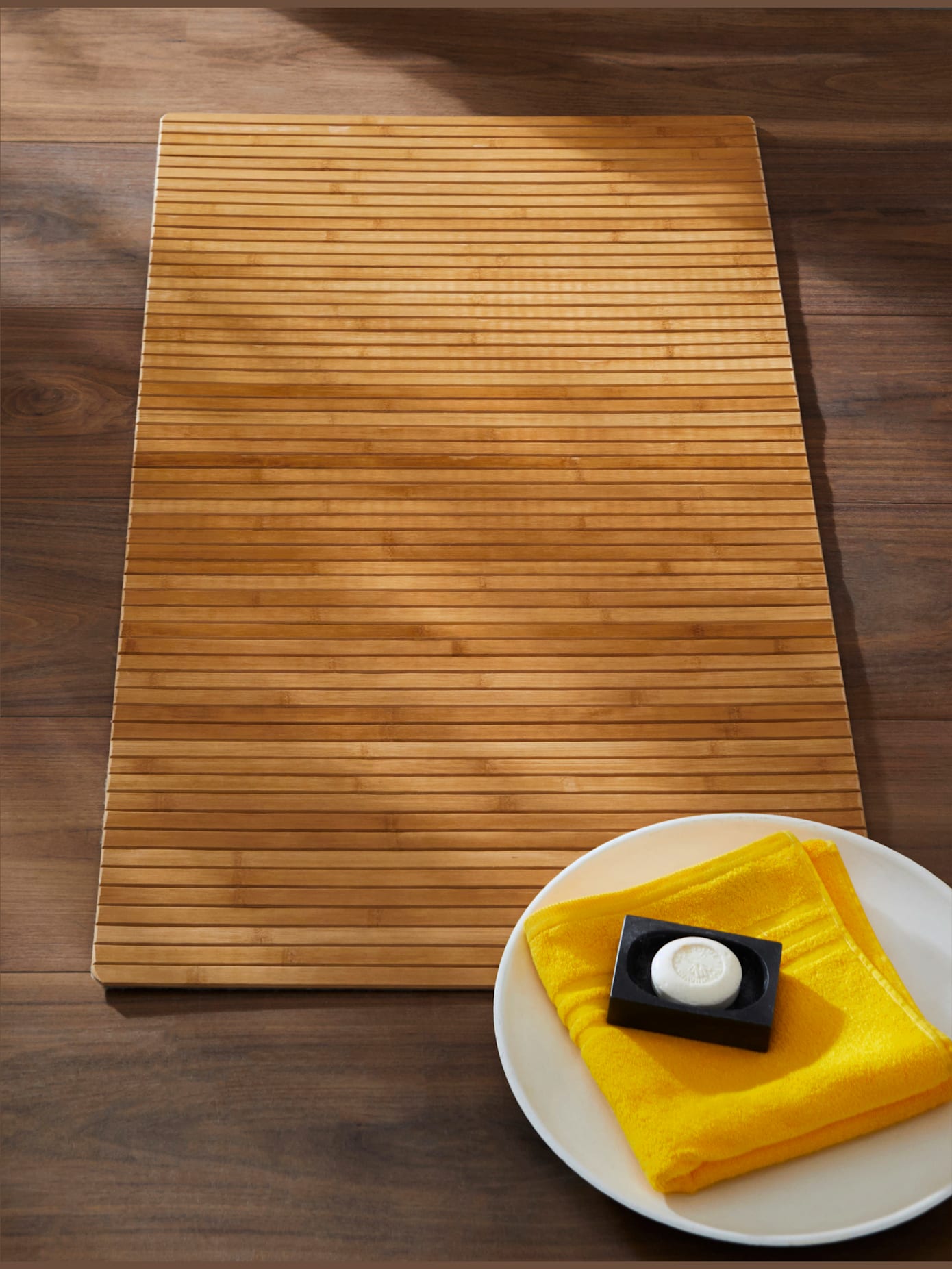 Tapis de bain en fibre de bambou