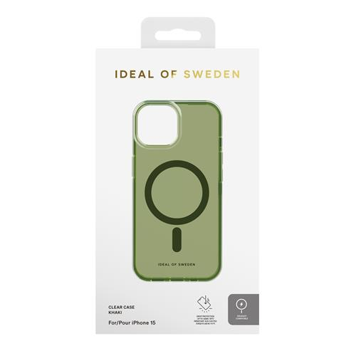 iPhone 15 MagSafe Hardcase Hülle Clear Case Designer (IDCLCMS-I2361-450) - Khaki (Grün)