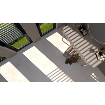 Vloertegel Element betonlook 60 x 60 cm keramiek wit 1,44 m²